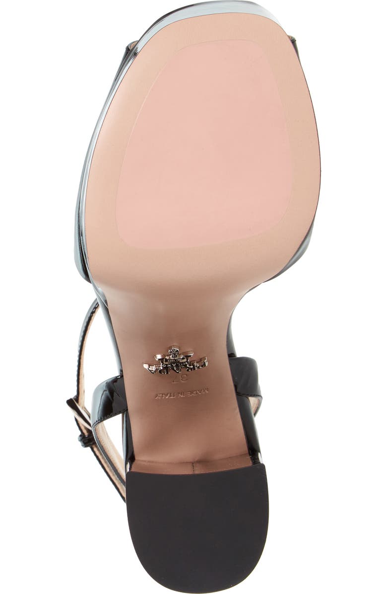 Prada Patent Platform Sandal, Alternate, color,