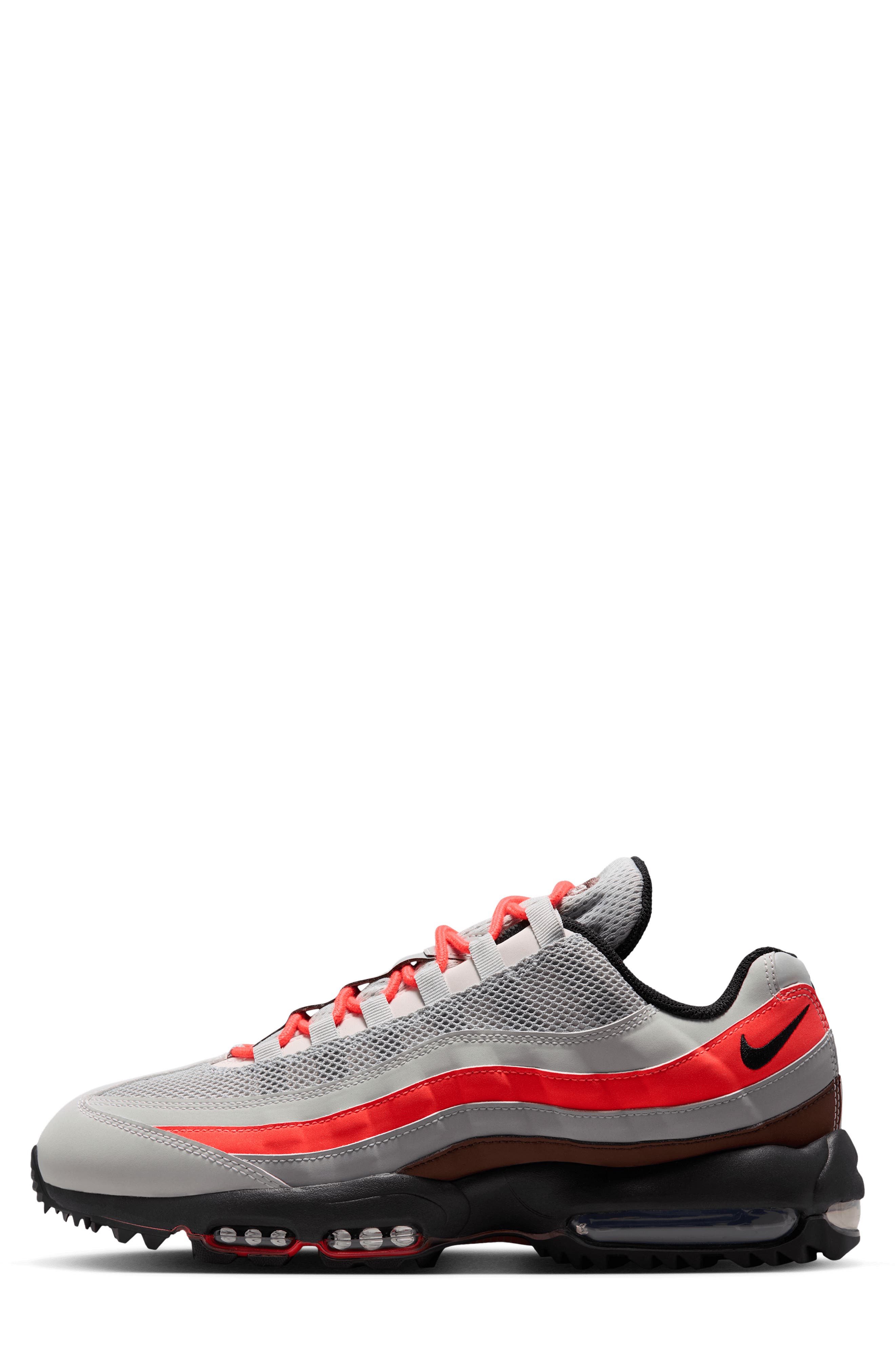 Air Max '95 G Waterproof Golf Shoe, Alternate, color, LIGHT SILVER/ GREY/ CRIMSON