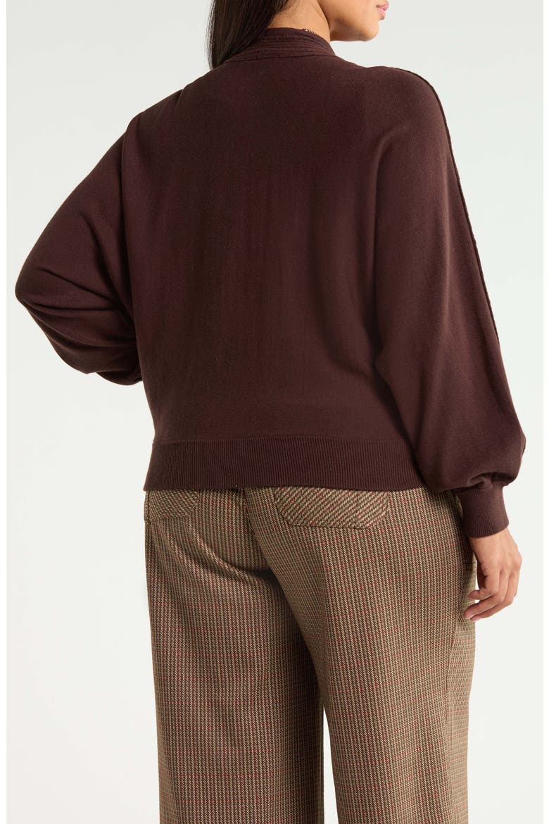 Dolman Sleeve Cardigan, Alternate, color, BROWN
