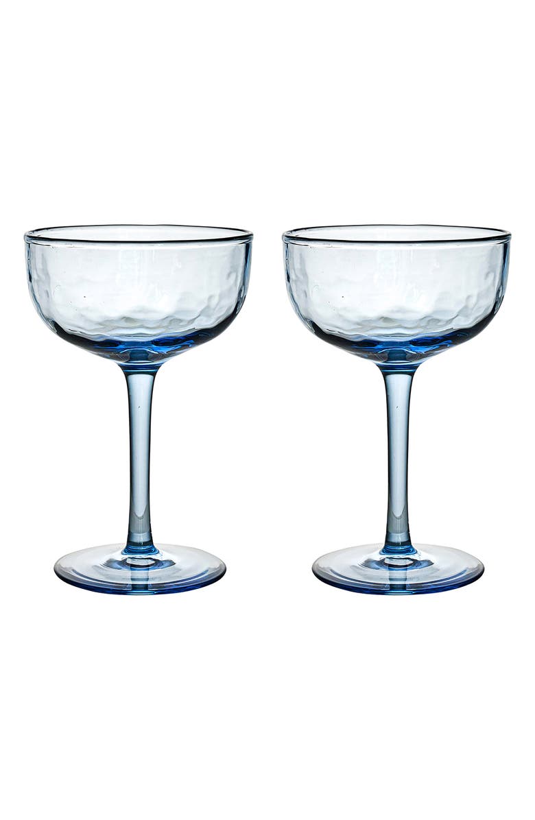 Juliska Puro Set of 2 Cocktail Coupé Glasses, Main, color, Chambray