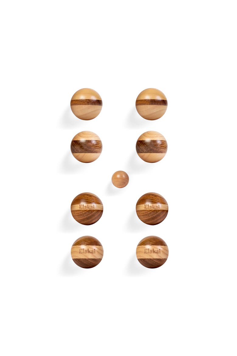 Hevea Roamer Bocce Set, Alternate, color, Natural Hevea Wood