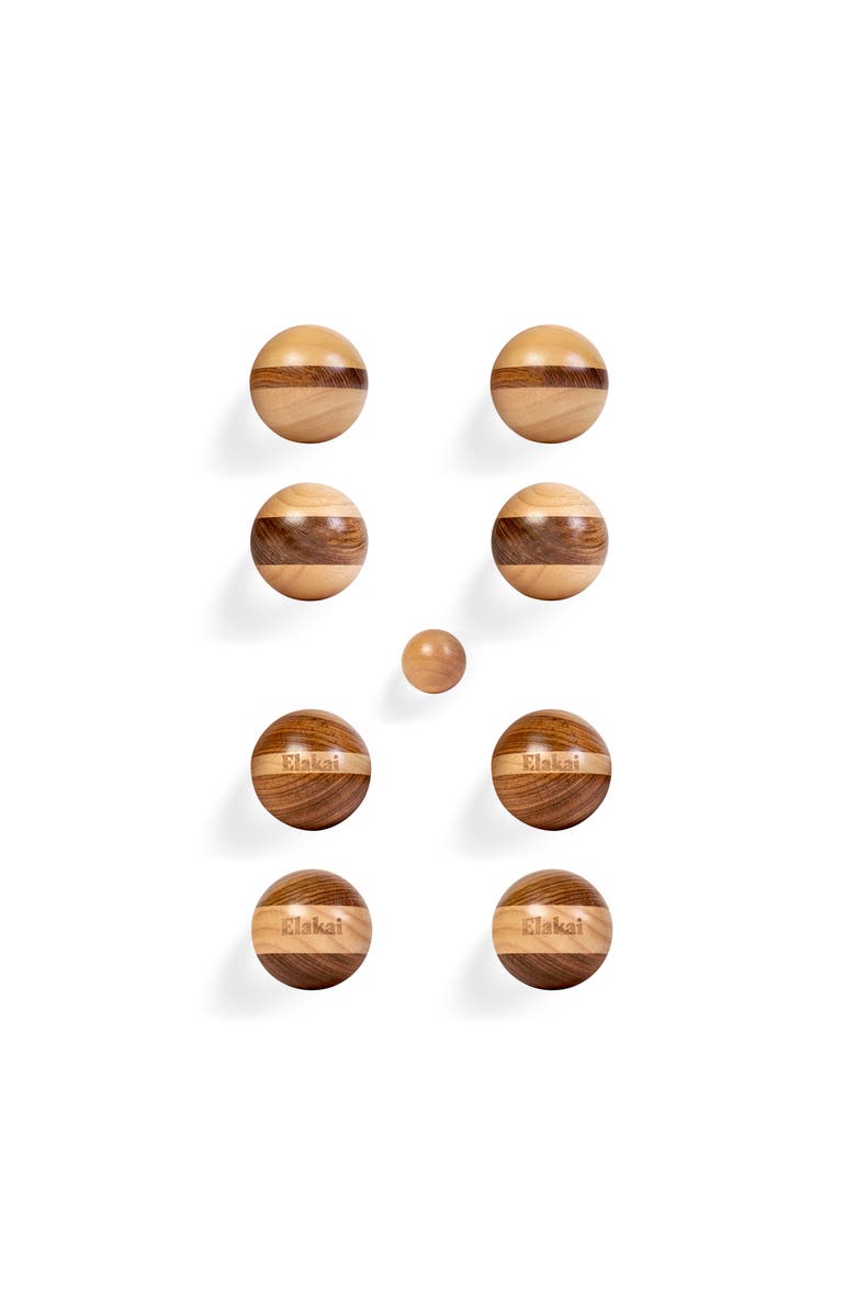Elakai Hevea Roamer Bocce Set, Alternate, color, Natural Hevea Wood