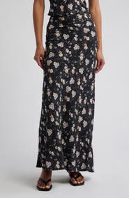 Petal & Pup Giarda Floral Print Crinkle Maxi Skirt