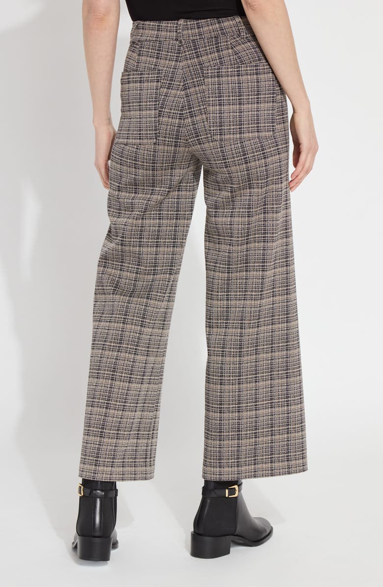 Lysse Erin Wide Leg Ponte Pants, Alternate, color, Opposites Attract Plaid