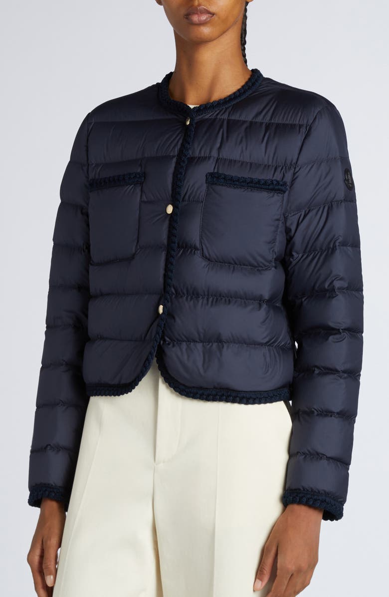 Moncler Gencay Down Jacket, Alternate, color, Navy Blue