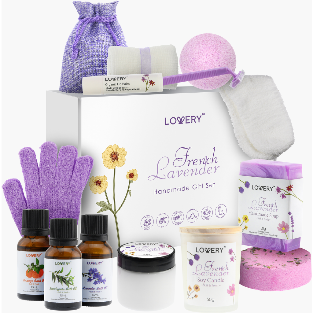 Lovery French Lavender 18-piece Handmade Gift Box In Lavender