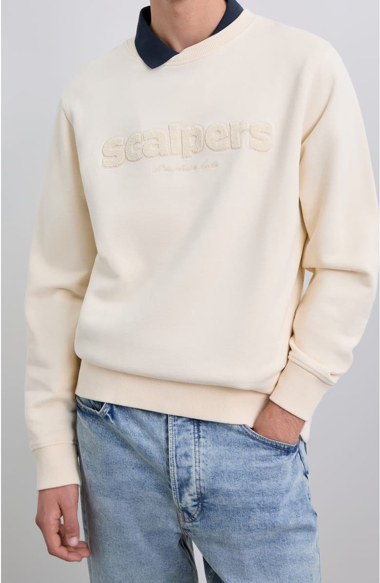 Scalpers Terry Sweater, Main, color, Beige