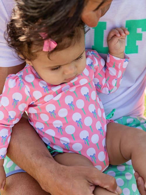 Rufflebutts Baby Girls Long Sleeve Upf50+ One Piece Rash Guard