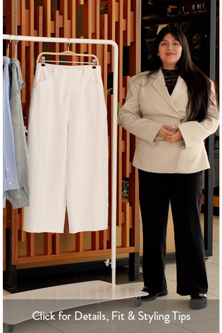 Dion Sailor Pull-On Crop Palazzo Knit Jeans video