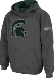 STADIUM ATHLETIC Youth Stadium Athletic Charcoal Michigan State Spartans Big Logo Pullover Hoodie