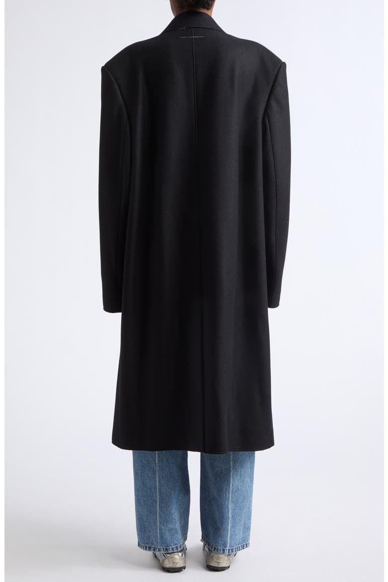 Raw Edge Wool Felt Coat, Alternate, color, BLACK