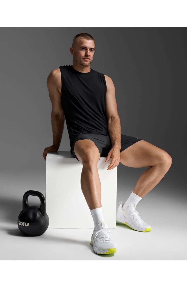 2XU Mens Signature Tank, Alternate, color, Black/Black