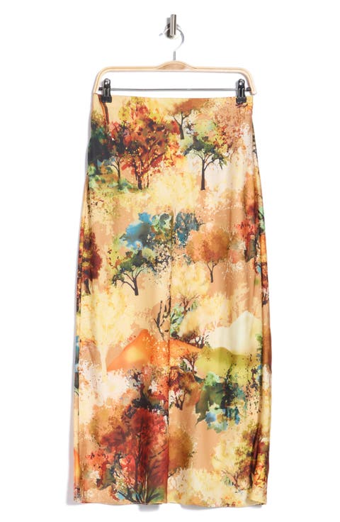 Long Satin Skirt