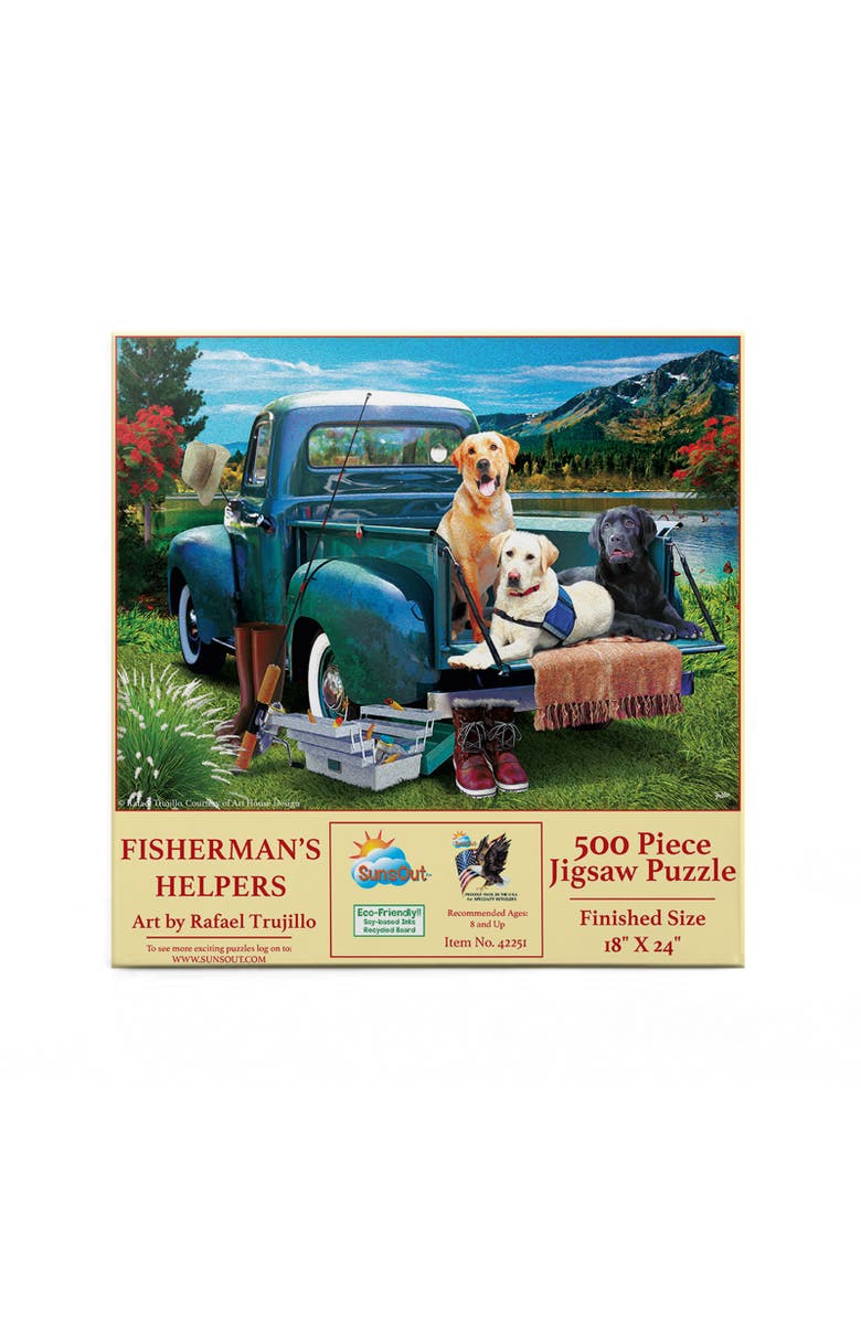 Sunsout Fisherman's Helpers 500 piece Jigsaw Puzzle for Adults, Alternate, color, Multicolor