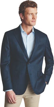 Charles Tyrwhitt Twill Wool Texture Slim Fit Jacket