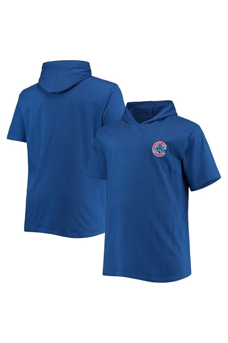 Men's Royal Chicago Cubs Big & Tall Jersey Short Sleeve Pullover Hoodie T-Shirt, Main, color, Royal