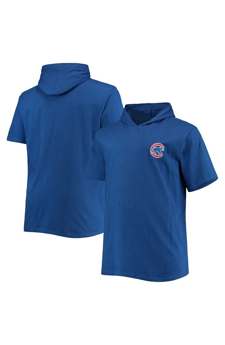 PROFILE Men's Royal Chicago Cubs Big & Tall Jersey Short Sleeve Pullover Hoodie T-Shirt, Main, color, 