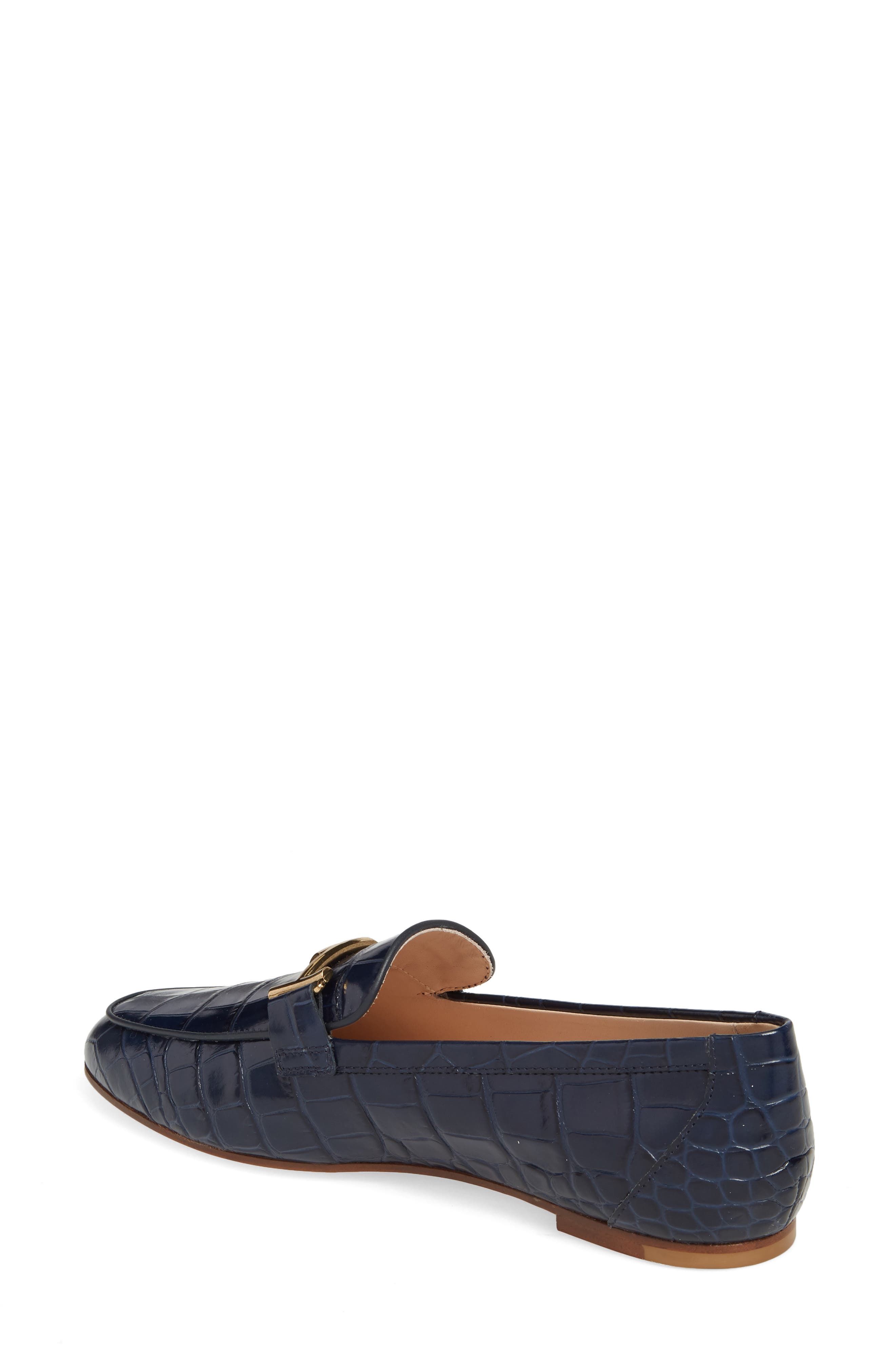 Double-T Printed Loafer, Alternate, color, DARK NAVY