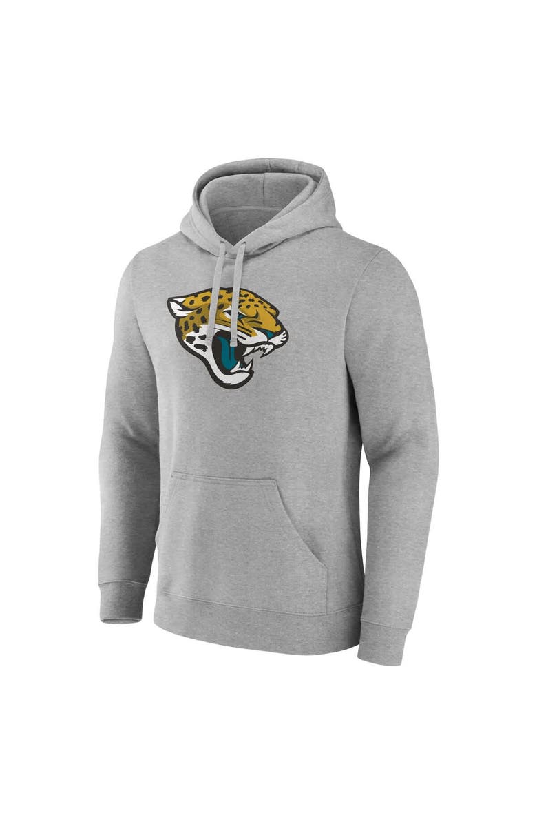 FANATICS Men's Fanatics Heather Gray Jacksonville Jaguars Deliver Fleece Pullover Hoodie, Alternate, color, Heather Gray