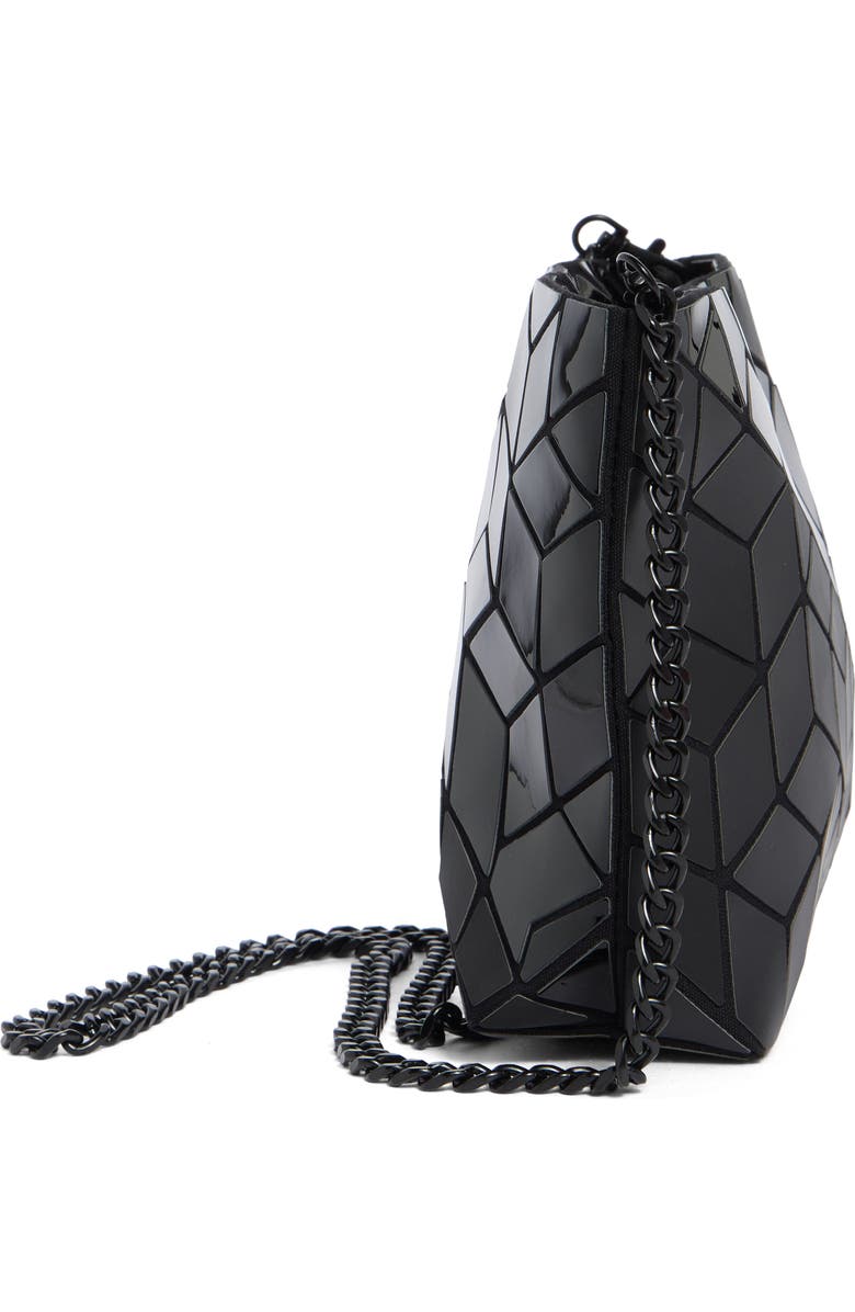 PATRIZIA LUCA Diagnoal Geo Clutch, Alternate, color, Black/ Black