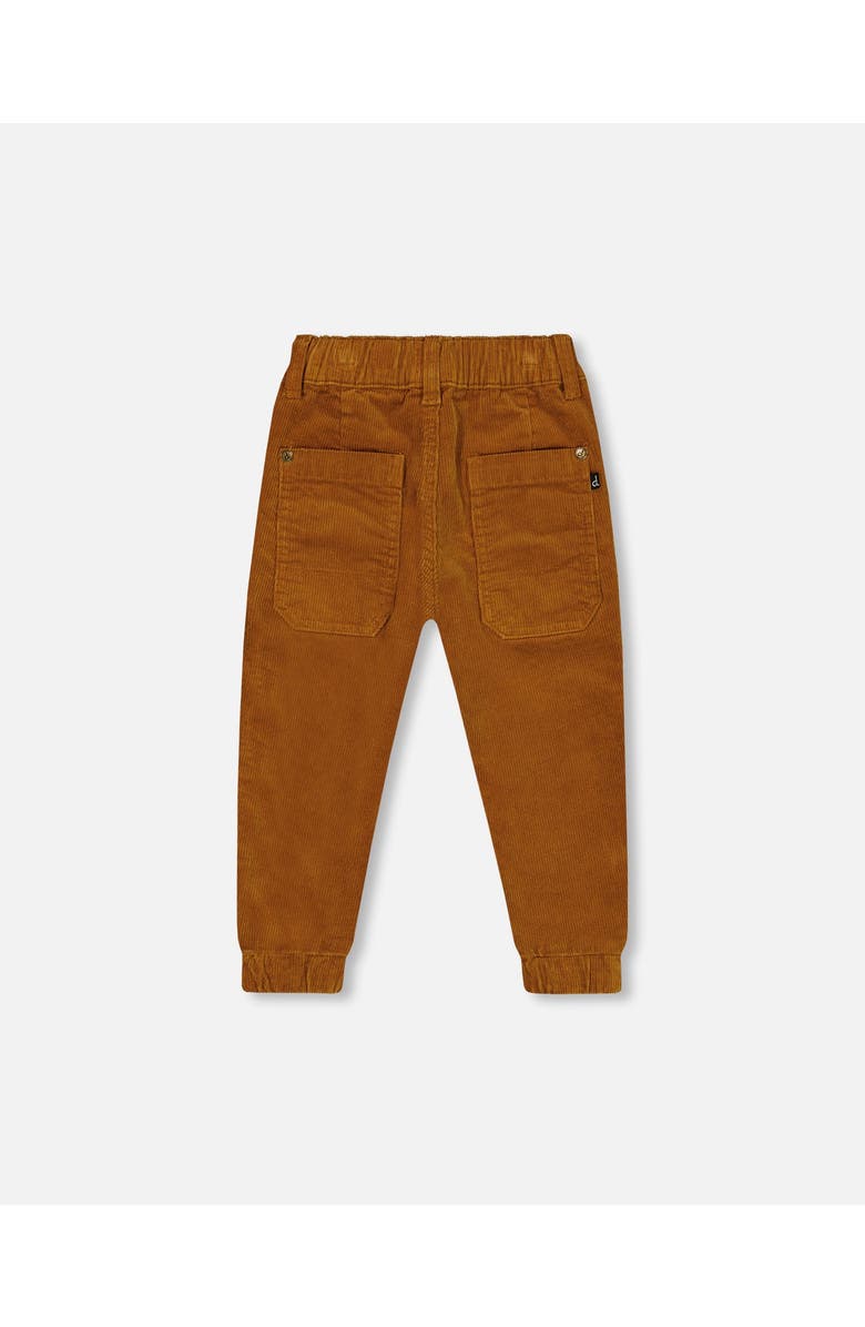 Deux par Deux Little Boy's Stretch Corduroy Jogger Pants Caramel Brown, Alternate, color, 