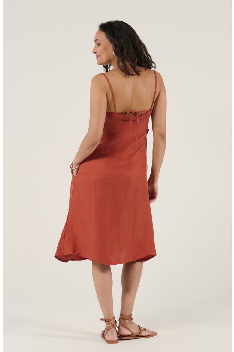 Maternity and Nursing Knot Dress Nolwenn, Alternate, color, Copper