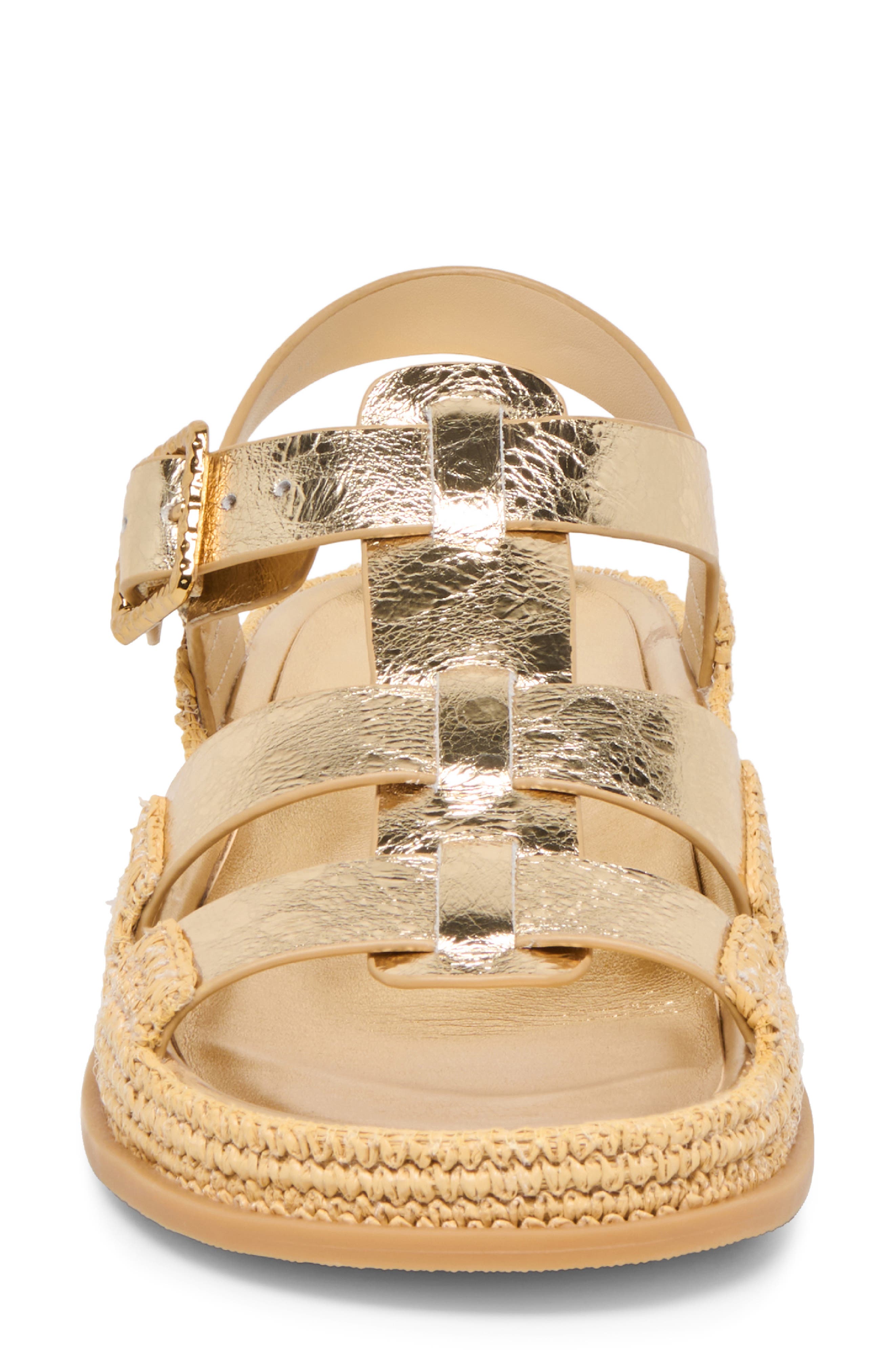 Shenna Slingback Platform Sandal, Alternate, color, GOLD DISTRESSED LEATHER