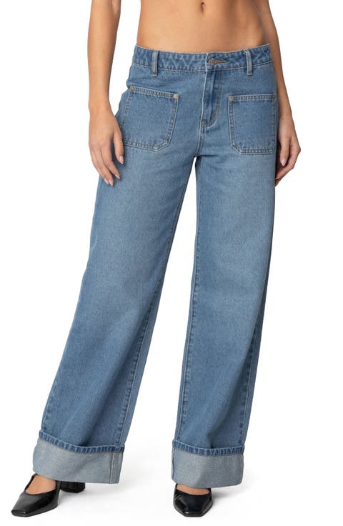 Madi Cuffed Wide Leg Jeans