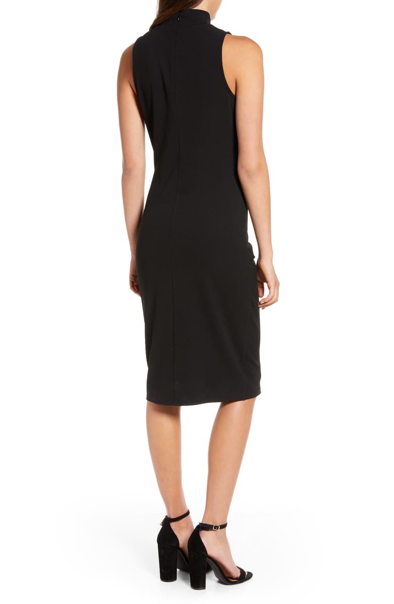 Chelsea28 Mock Neck Sheath Dress, Alternate, color, 