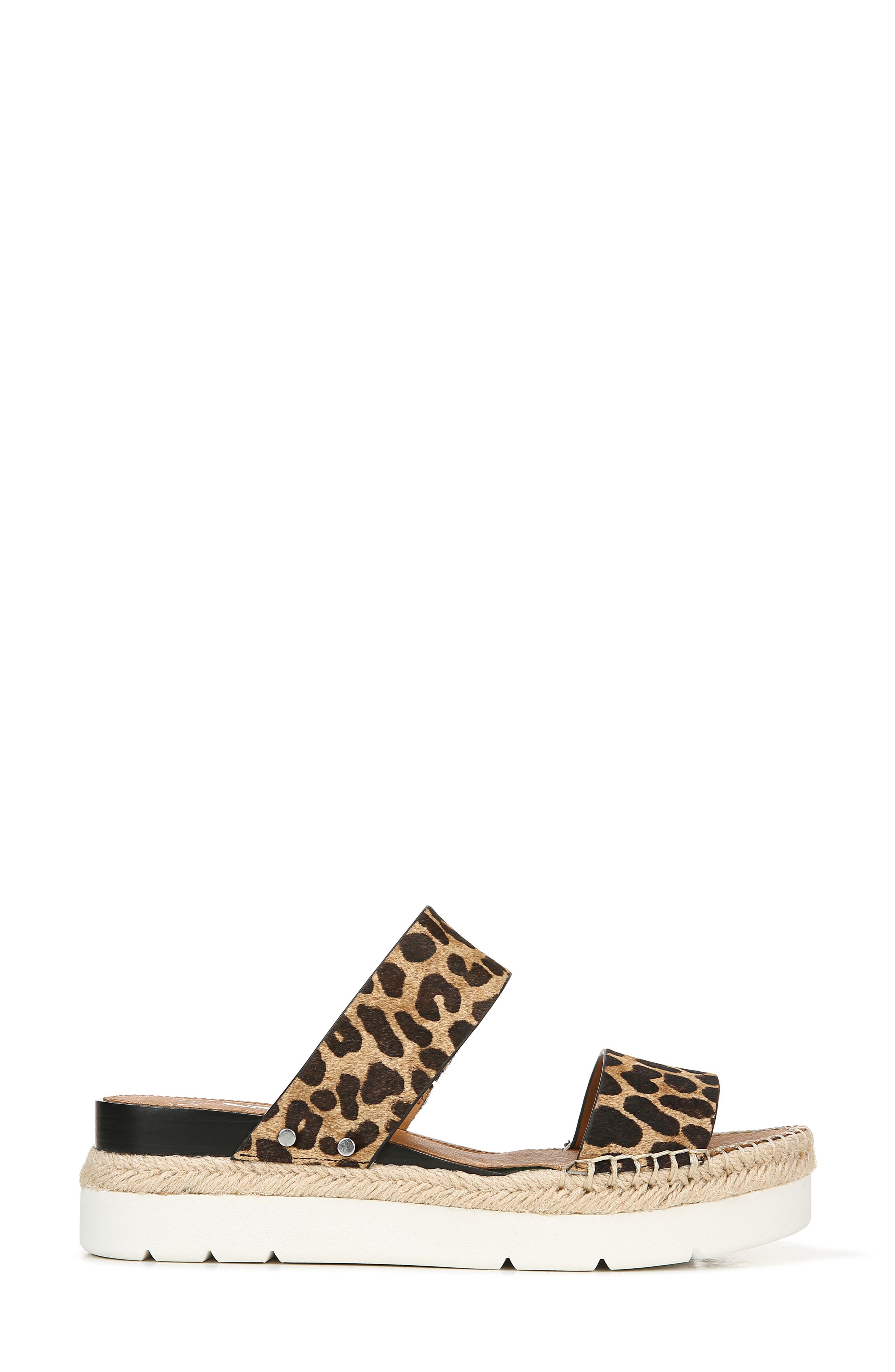 Cappy Wedge Slide Sandal, Alternate, color, LEOPARD PRINT CALF HAIR