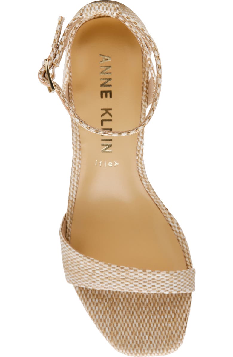 Anne Klein Mia Ankle Strap Sandal, Alternate, color, Natural Multi