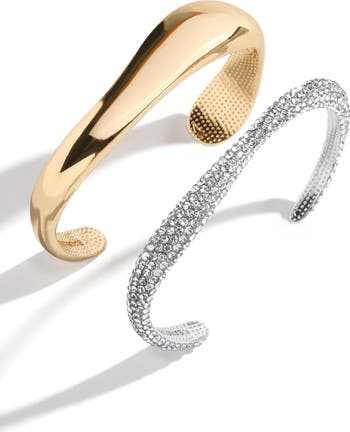 Wave Set of 2 Cuff Bracelets