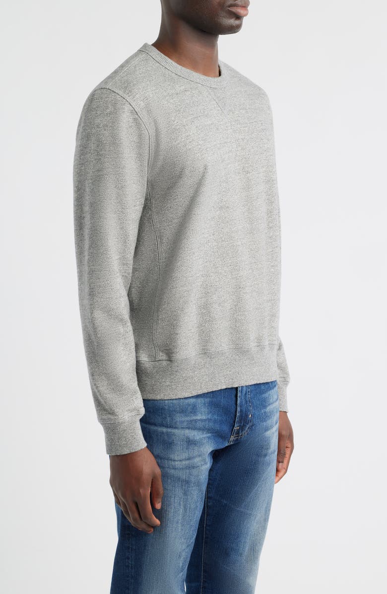 AG Blake Cotton French Terry Crewneck Sweatshirt, Alternate, color, Heather Grey