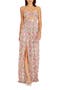 Angelique Floral Cutout Metallic Strapless Maxi Dress