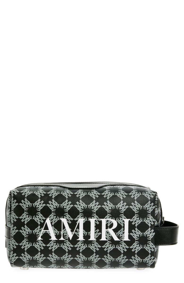 AMIRI Quad Monogram Coated Canvas Dopp Kit, Main, color, 
