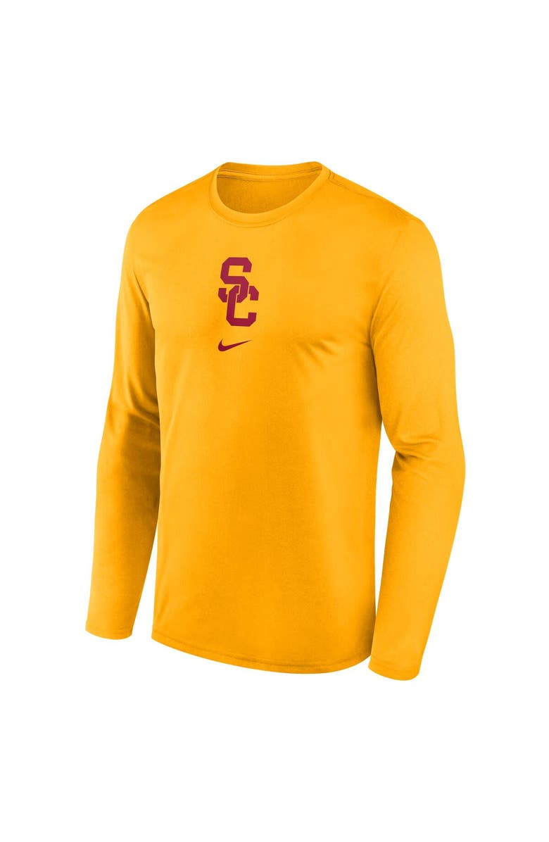 Nike Men's Nike Gold USC Trojans On-Court Basketball Shootaround Performance Long Sleeve T-Shirt, Alternate, color, Gold