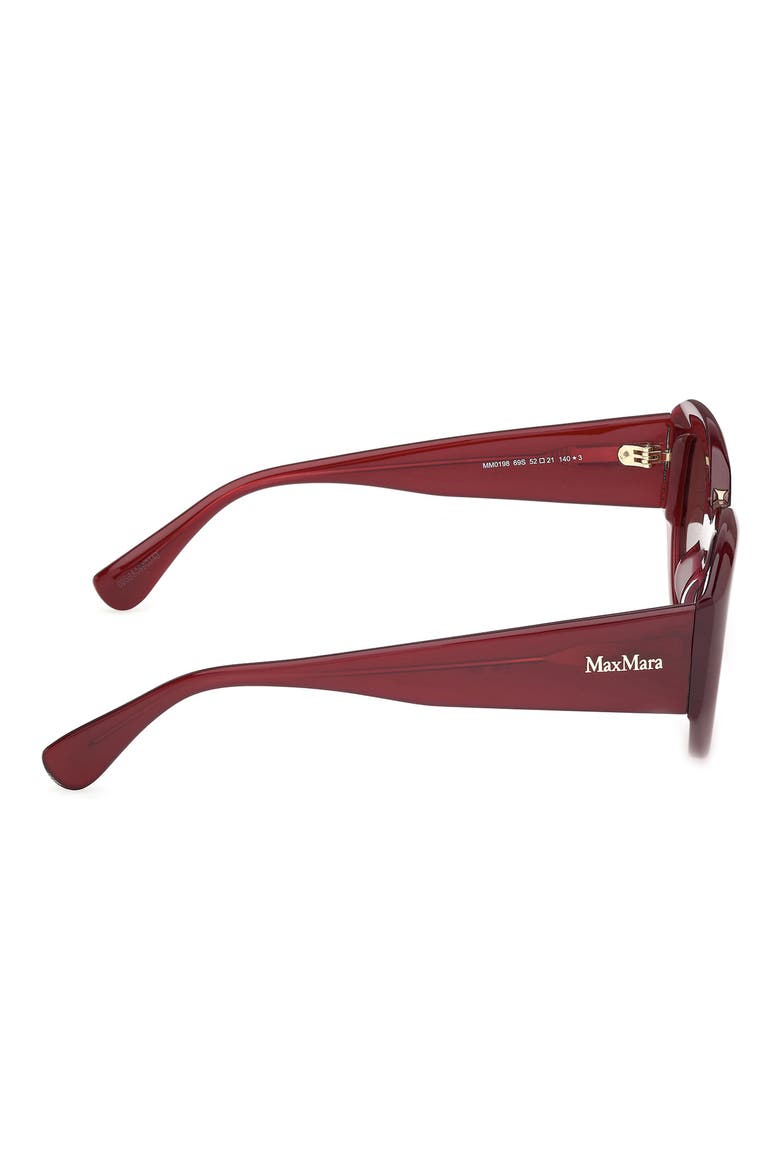 52mm Round Sunglasses, Alternate, color, MILKY CHERRY / ROSE BRONZE