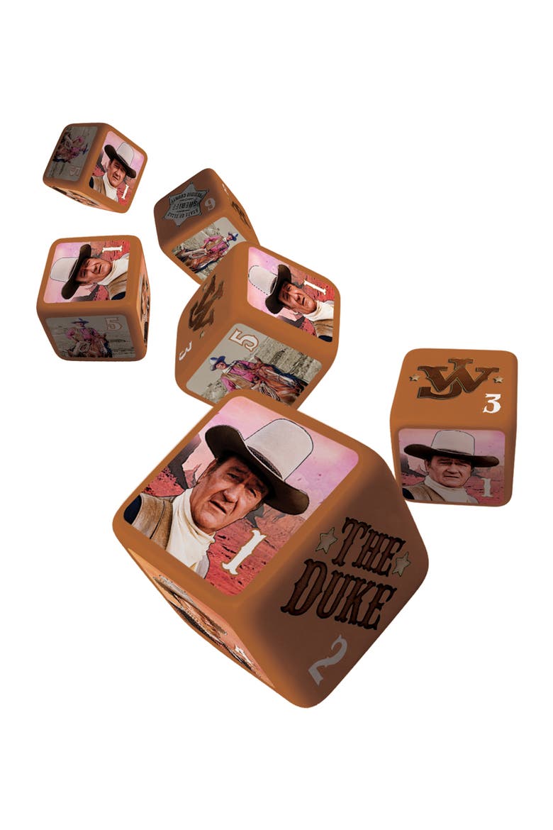 John Wayne 6 Piece D6 Gaming Dice Set, Alternate, color, Multicolor