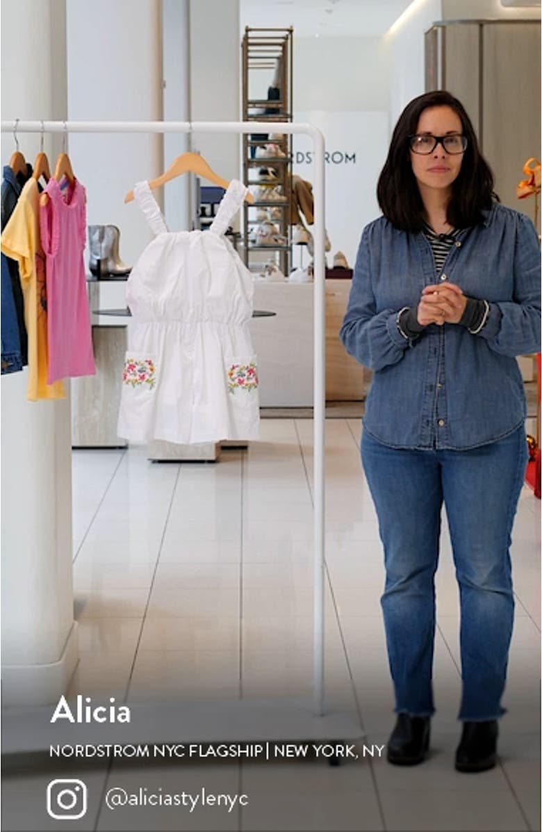 Kids' Embroidered Tank Romper, sales video thumbnail