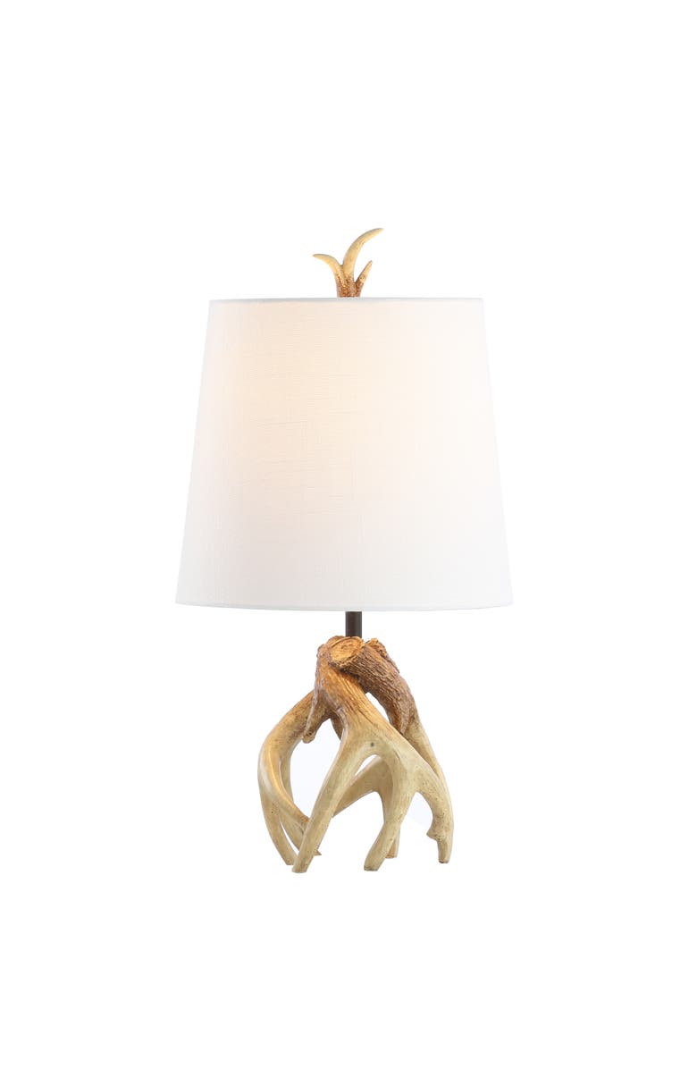 JONATHAN Y Vermont Antler Resin LED Table Lamp, Main, color, 