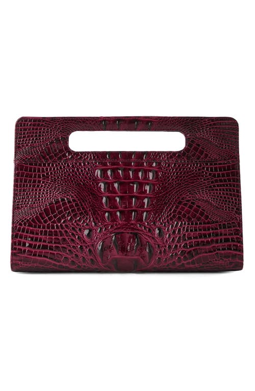 Brahmin Ravina Croc Embossed Leather Clutch