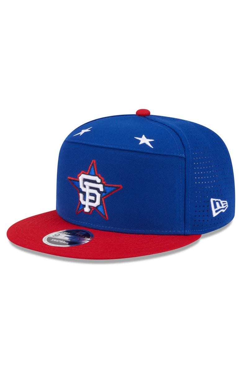 New Era Men's New Era Blue/Red  San Francisco Giants 2025 MLB All-Star Game Workout Side Patch 9FIFTY Snapback Hat, Alternate, color, Blue