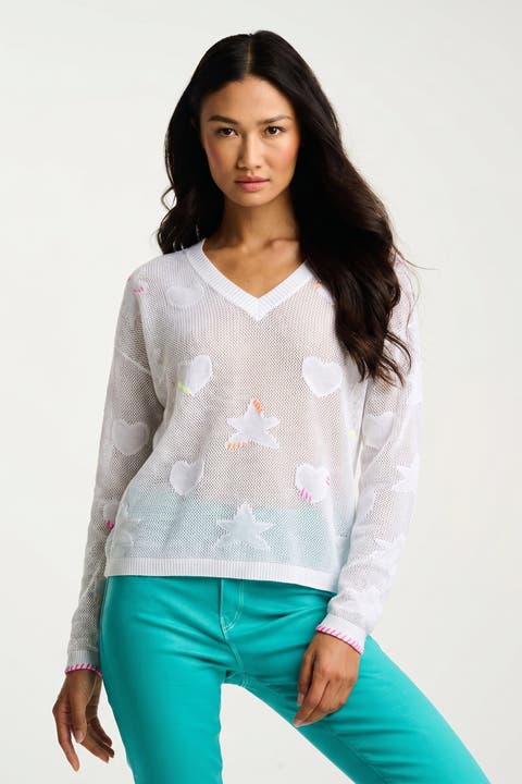 Super Stars Open Knit Sweter