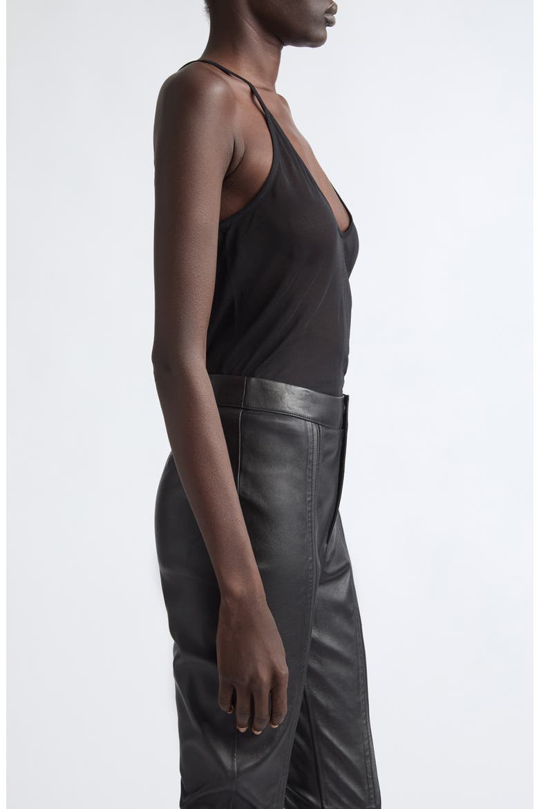 Sheer Crepe Jersey Tank, Alternate, color, BLACK