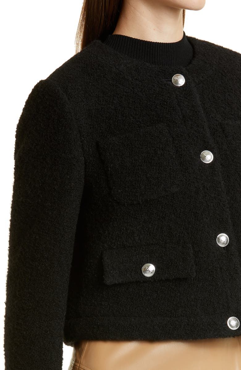 BOSS Janoa Crop Cotton & Wool Blend Jacket, Alternate, color,