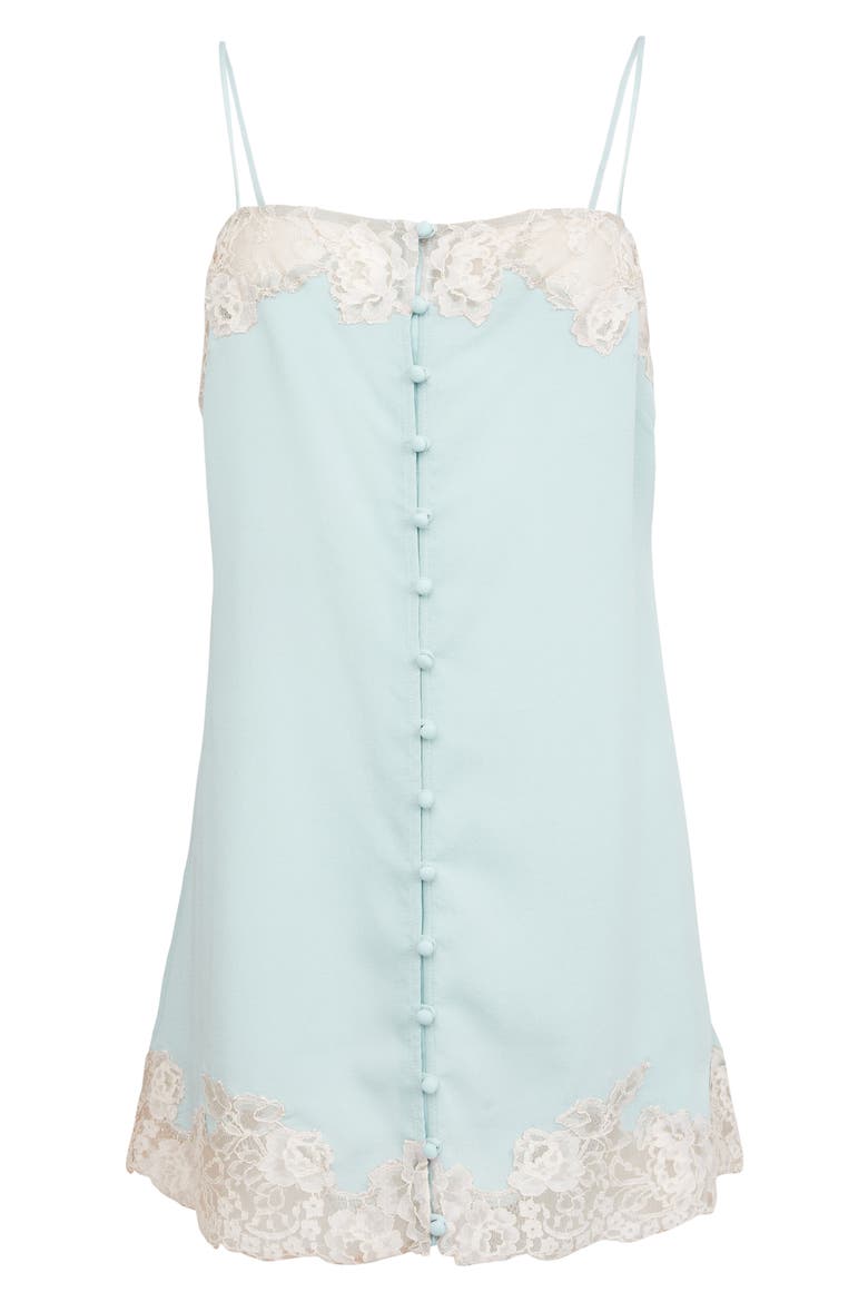 Juliet Lace Trim Button-Up Slip, Main, color, FROSTED MINT