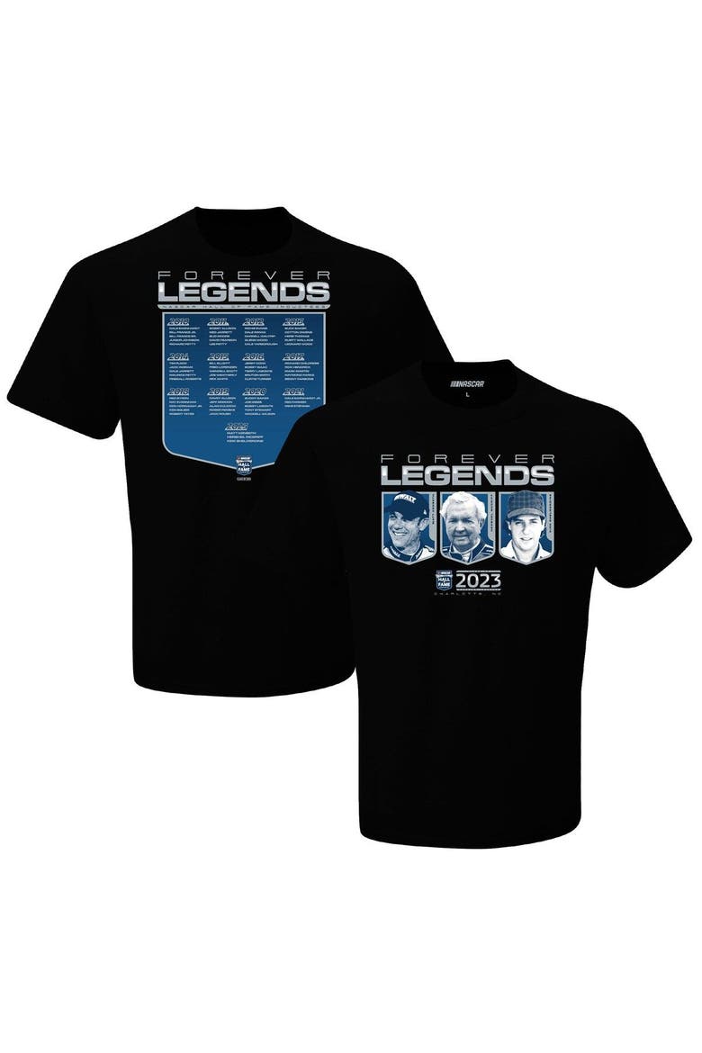 Men's Checkered Flag Black NASCAR Hall of Fame Class of 2023 Inductee T-Shirt, Main, color, Black
