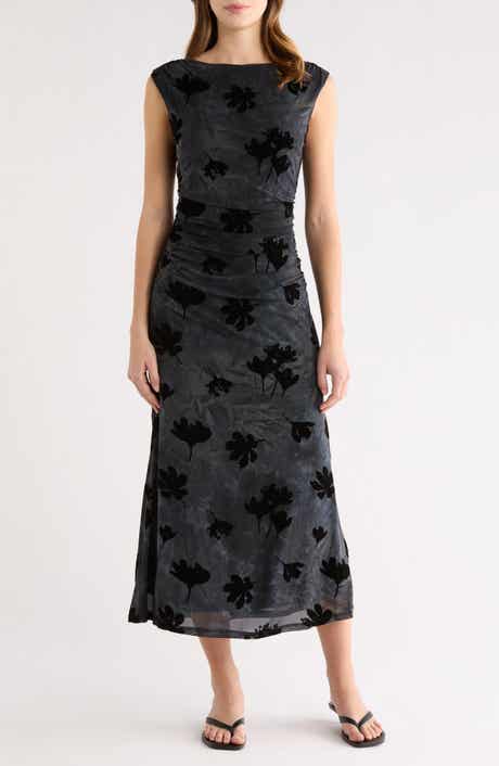 ASTR the Label Tionne Burnout Midi Dress