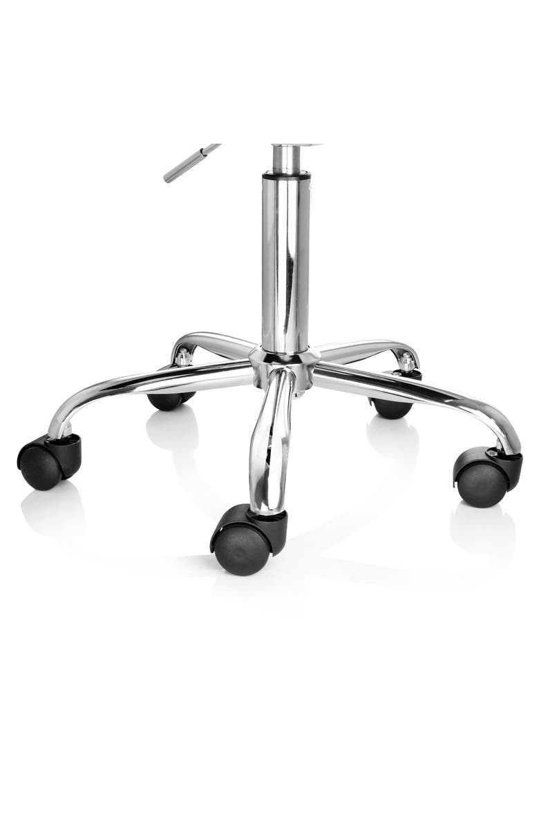 Elama Faux Leather Adjustable Rolling Office Chair, Alternate, color, Black