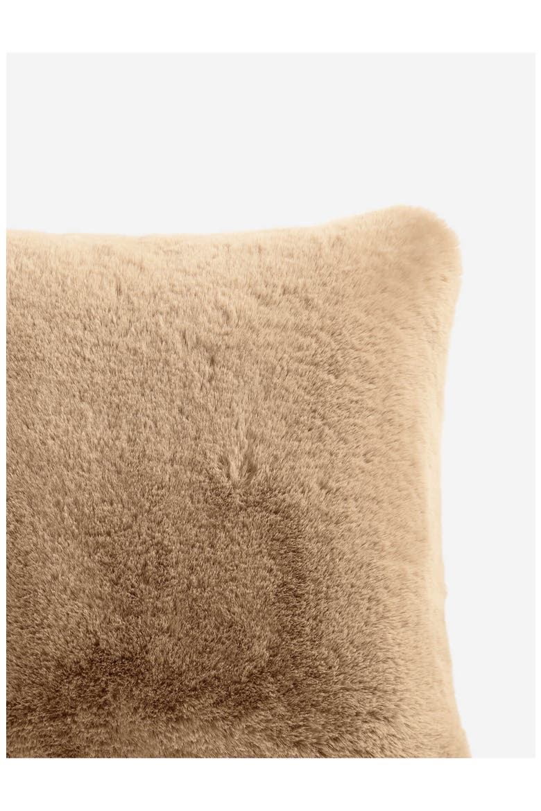 Faux Fur Accent Pillow, Alternate, color, TAN